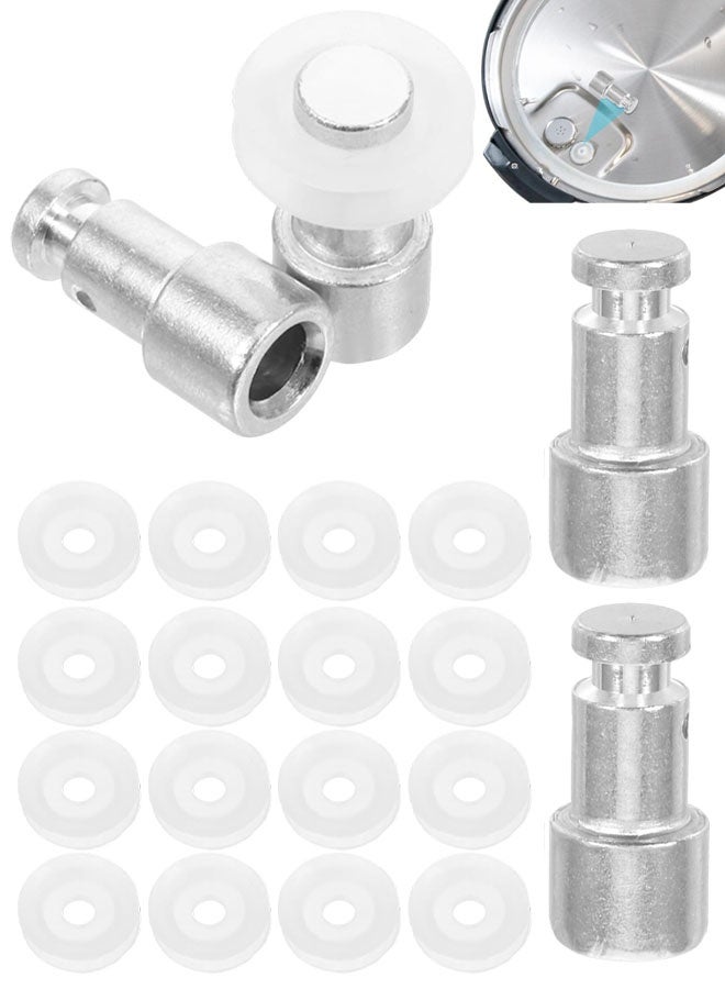 طقم استبدال صمام عائم لطنجرة الضغط مكون من 4 قطع و16 قطعة من حلقات منع التسرب المصنوعة من السيليكون، مناسب لجميع ملحقات طنجرة الضغط الكهربائية، لإصلاح فعال. - Image 1